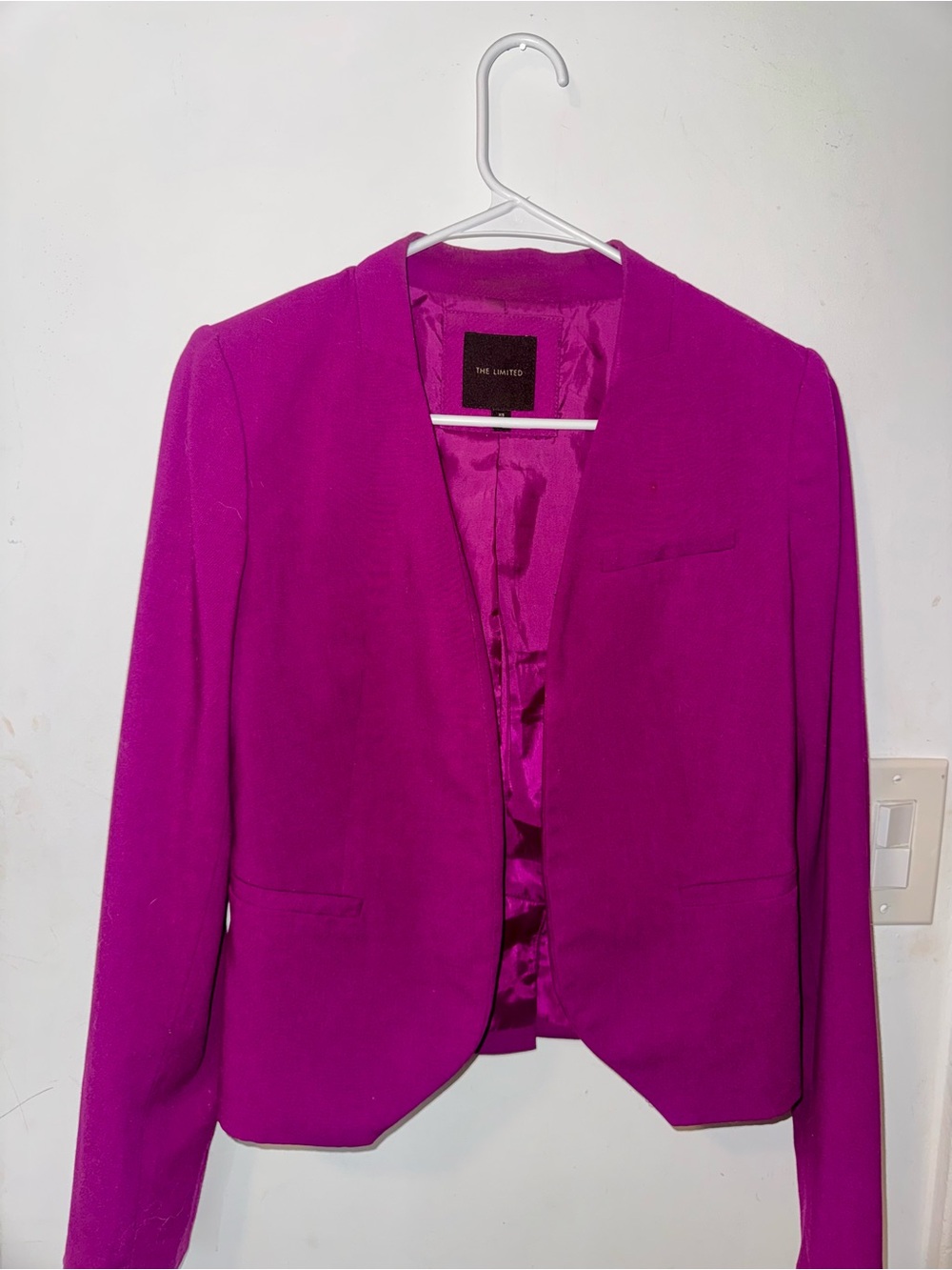 The Limited Fuchsia Open-Front Blazer Jacket